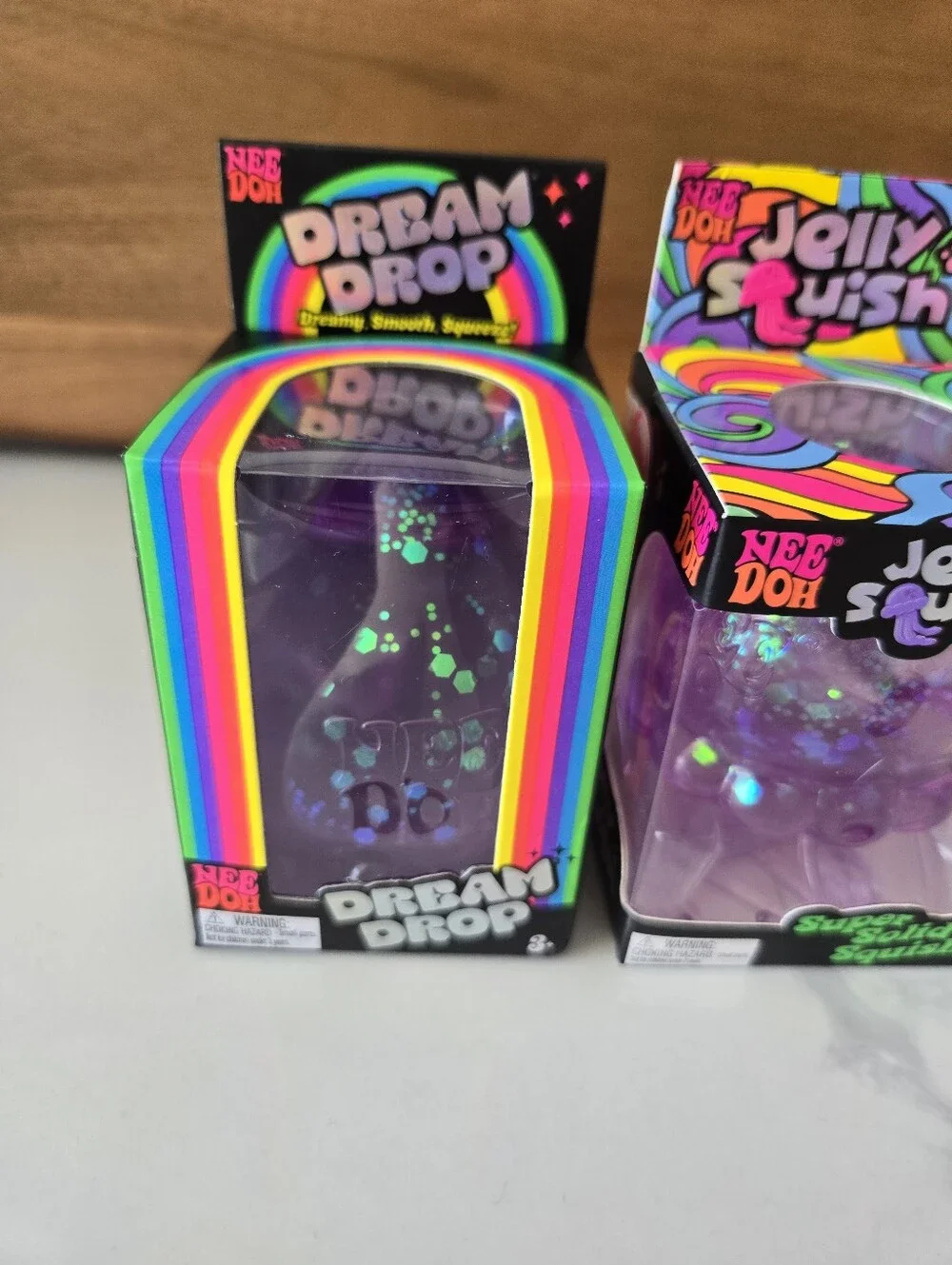 NIB Purple NeeDoh Fidget Toy Lot of 3 - Dream Drop, Jelly Squish & Gummy Bear